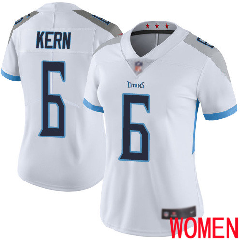 Tennessee Titans Limited White Women Brett Kern Road Jersey NFL Football 6 Vapor Untouchable